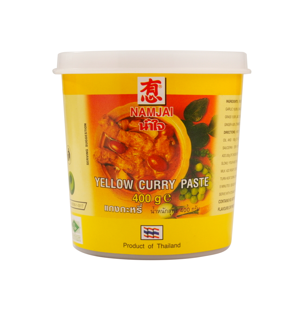 YELLOW CURRY PASTE 400g Namjai Brand yellow-curry-paste-400g-namjai-brand